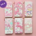 Sanrio Sweet Kawaii My Melody Zipper Coin Purse Cute Cartoon Kuromi Fashion Mobile Phone Bag Multi-Card Wallet Gifts for Girls N.W-10. 