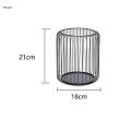 Modern Hollow Lantern Candle Holder Candlestick Vintage Light Candle Stand for L 18cmx21cm.