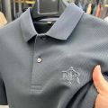 100% Cotton Men's Polo Shirt Lapel Letter Embroidery High Quality Short Sleeve Korean Fashion Clothing 2023 Summer Men's T-shirt. 