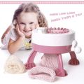 HA Children Bib Cylinder Weaving Machine Knitting Machine Weaving Wool Toy-Pink HS-689B-1. 