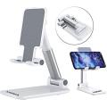 Foldable Telescopic Mobile Phone Holder Stand Desktop Bracket For Phone And Tablets - White.