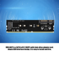 DDR3 DDR4 DDR2 to M2 SSD Adapter Black PCB SATA 15Pin Power + SATA 7Pin Data Port.