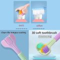 Three Sided Soft Hair Tooth Toothbrush, Adult Toothbrush, Soft Bristles V Shaped Toothbrush, 3 Sided Toothbrush, Clean Every Toot. 