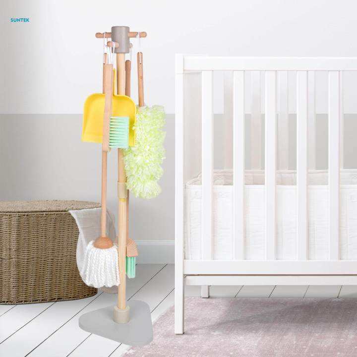 Wooden%20Detachable%20Kids%20Cleaning%20Toy%20Set,%20Broom,%20Mop,%20Duster,%20Dustpan,%20Brush%20and%20Hanging%20Stand,%20Housekeeping%20Kits,%20STEM%20Clean%20Toys%20Gift%20for%20Girls%20Boys%20-%20Image%204