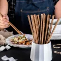 Chopsticks Reusable Wooden Chinese Chopsticks Dishwasher Safe Wood Chopstick 2 Pair. 