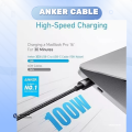 Anker A8756 100W Nylon Braided Charging Cable USB-C to USB-C. 