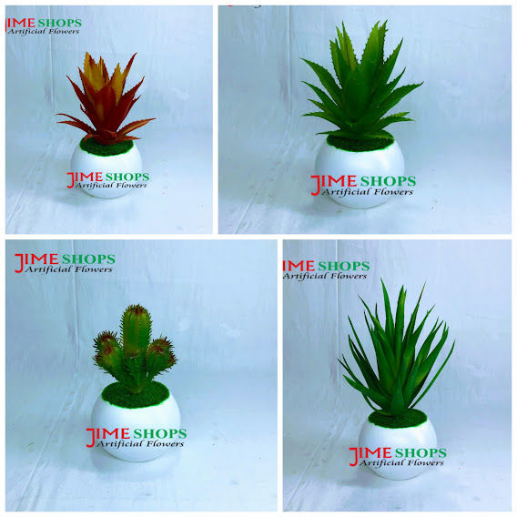 Artificial Rubber Cactus Plant In Small Plastic Tob 6 inc For Decoration