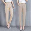 High Waist Formal Pants for Women Elegant Straight Office Trousers.