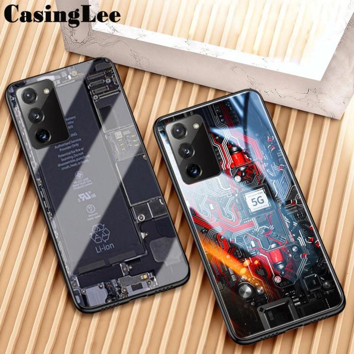 For Samsung Galaxy S21 case Explorer Version Theme Case Tempered Glass Protector Back Cover for Samsung S21 Clear Circuit Board Design Full Coverage Phone cases