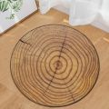 3D Annual Ring Living Room Area Rug Wooden Grain Round Bedroom Carpet Chair Mat Kids Play Rug Memory Foam Bathroom Mat Doormat. 