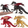 Large Fiery Dragons Figure Toy Set Educational Simulated Dinosaur Model. 