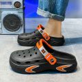 Men's Hole Shoes 2024 Summer Trendy Slippers Casual Non Slip Outdoor Sandals Deodorant and Breathable Wear-Resistant Beach Shoes. 