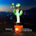 Talking & Dancing Cactus Toys for Kids with USB Charger Can Sing Wriggle, Mimicking & Singing Recording Repeat What You Say Funny Education Toys Playing Home Decor Items for Kids. 