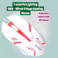 7-Color Breathing RGB lights DPI button USB Wired Gaming Mouse – Ergonomic Optical Mouse for Home, Office & Business Use. 