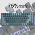 MageGee 75% Mechanical Keyboard, Wired Gaming Keyboard with Blue Switches and Ice Blue Backlit Small Compact 75 Percent Keyboard.