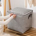 Square Shape Printed Premium Quality Quilt Storage Bag Large Capacity Winter Cloth Blanket Storage Organizer (NWPSB Sq).