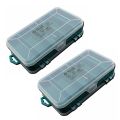 2X PENGGONG 13 Grids Tool Box Double-Side ToolBox Organizer Storage Box Multifunction Tool Case for Small Components. 