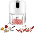 Electric Small Food Chopper/USB Mini Food Processor/Baby Food Chopping Fruits & Vegetables & Meat 250ML Rechargeable, Portable, Wireless. 