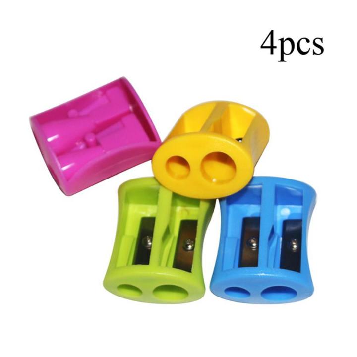 Double Hole Pencil Sharpener / Pencil Cutter - 4pcs | Daraz.com.bd