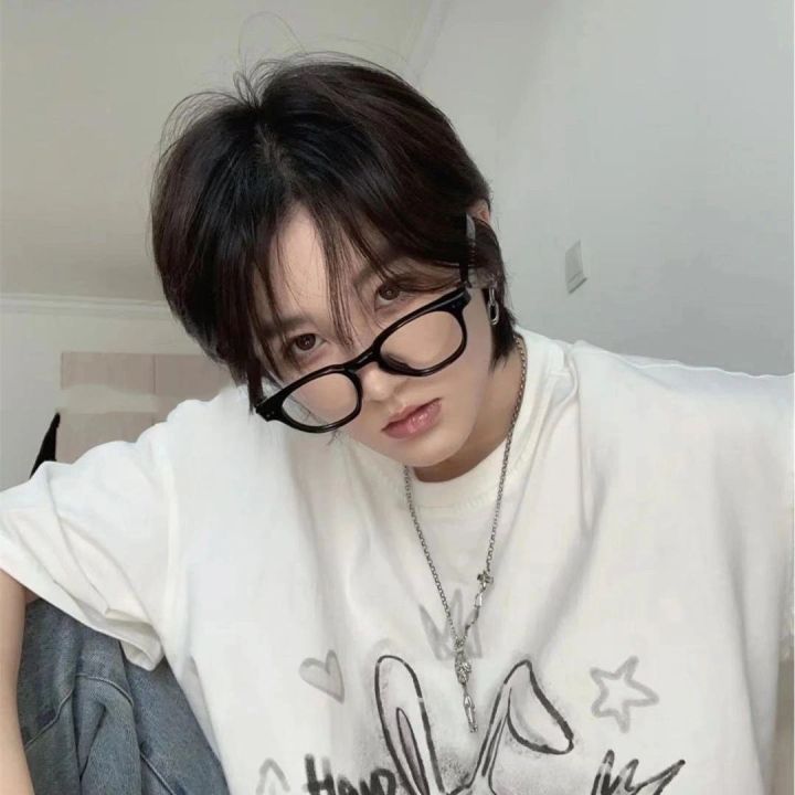 Anchovy Wig for Men and WomenAJapanese Wolf Tail Korean Style Handsome Short Hair Natural & Fluffy Bangs UniversalcosHeadgear