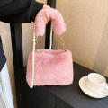 Messenger Bag Winter Square Bag Winter Underarm Bag Ins Package Plush Crossbody Bag Fashion Square Bag Plush Bag. 