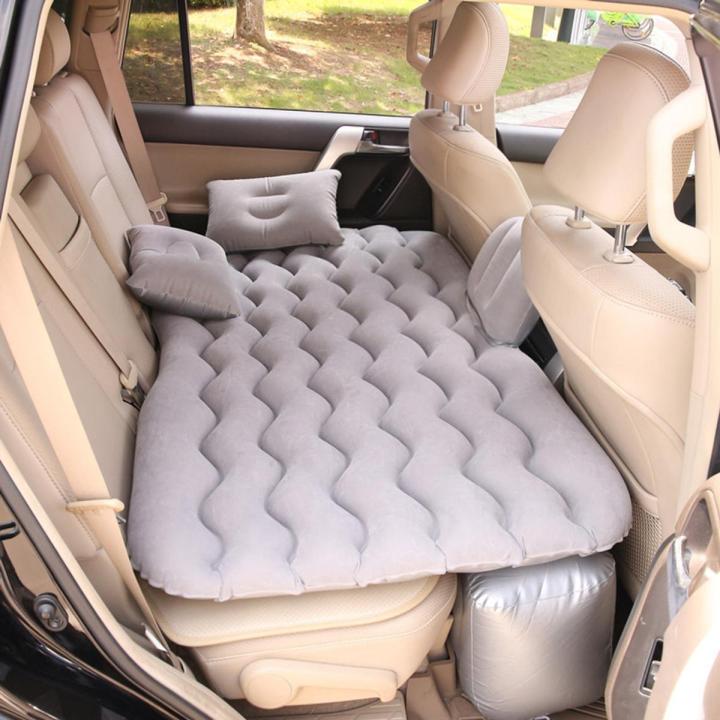 Car Inflatable Bed Air Mattress Universal Car Seat Bed Outdoor Camping Sleeping Pad Cushion Mat with 2 Air Pillows