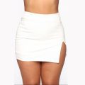 Women Mini Shirt Summer Slim Plus Size Solid Color Female Splited High Waist Pencil Skirt Club Fashion. 