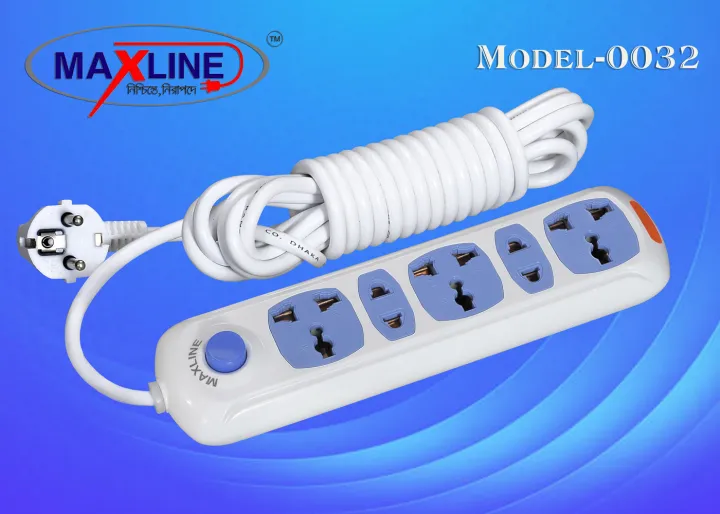 Maxline%205%20Port%20Multi%20Extension%20Socket%20Model:%20ML-0032-5%20Miter%20Wire(%2016%20Fit%20/Hand%20Long%20Wire)%20-%20Image%203