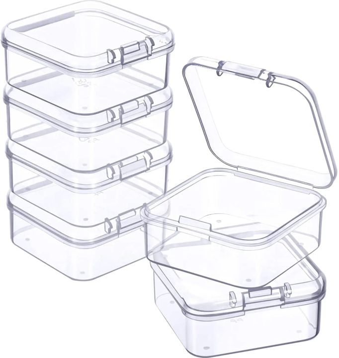 1-24%20Pieces%20Small%20Clear%20Plastic%20Beads%20Storage%20Containers%20Box%20with%20Hinged%20Lid%20Storage%20Case%20of%20Small%20Items%20Crafts%20Jewelry%20Hardware%20-%20Image%202