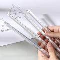 Transparent Acrylic Ruler Precision 15/20cm Size Office Supplies Triangular Scale Stationery Rainbow Ruler for Drafting.