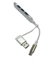 ph USB C Hub 4 Multi-Port USB Type-C Hub With USB2.0 USB3.0 OTG Function USB Splitter Adapter Compatible For Win7/8/10. 