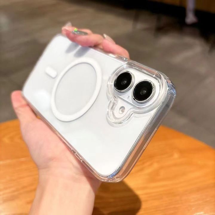 HODON Transparent Acrylic Magnetic Camera Button Protective Phone Cases For iPhone 17 16 Pro Max 16Plus Magsafe Case Clear Wireless Charging With Touch Buttons Cover