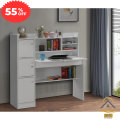 Stylish Addition - Modern Reading Table/Study Desk/Laptop Desk with Three Large Storage and Lock by Epic Furniture - Sustainable Choice.