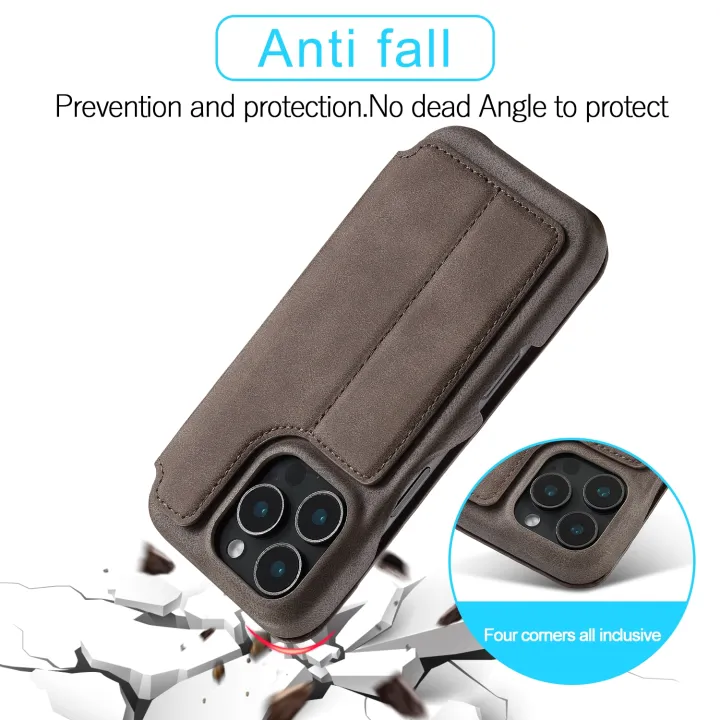 (New)%20For%20iPhone%2016%20Pro%20Max%20LC.IMEEKE%20Hon%20Ancient%20Series%20Flip%20Leather%20Phone%20Case%20-%20Image%205