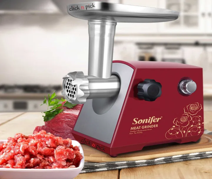 Sonifer SF-5002 household 1200w copper motor 3pcs metal disc electric meat grinder