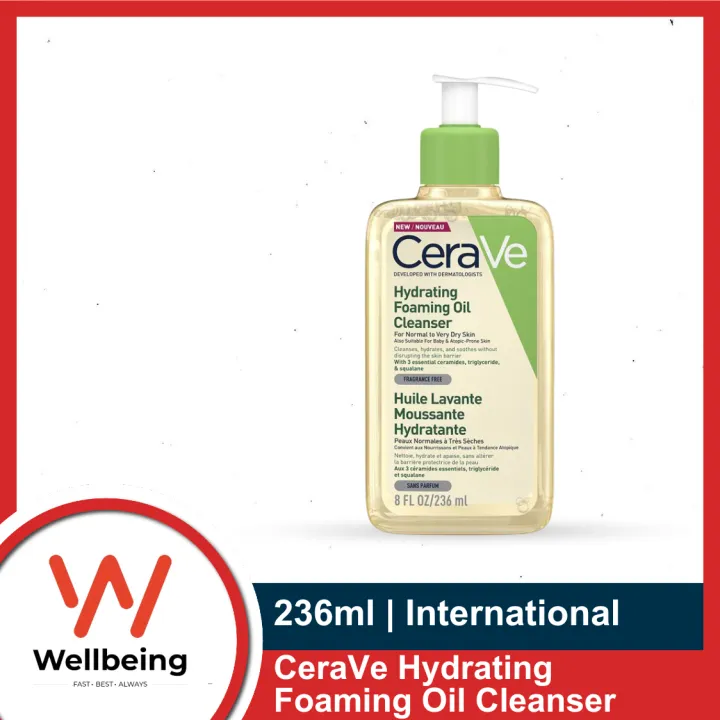 CeraVe Hydrating Foaming Oil Cleanser 236ml (Made in UK)