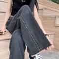 Thin Tencel jeans women's 2024 summer new loose and thin, fashionable and versatile, casual wide-leg pants trend.