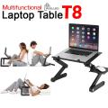 Aluminium Laptop Table T8 with air cooler - Black.