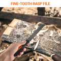 6 Inch Pruning Saw File T12 Bearing Steel Fine-Tooth Rasp File Carpentry Woodworking Hand Tool with TPR Handle. 