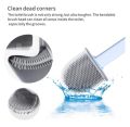 Proclean Silicone Toilet Brush,Toilet Cleaning System With Wall Hanging System . Long Handle Soft Silicone Toilet Corner Cleaning Brush TB-1022. 