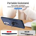 For Samsung Galaxy A33 5G Pioneer Armor Heavy Duty PC + TPU Phone Case with Holder.