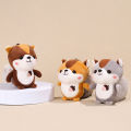 Big tail squirrel plush pendant women's bag bag key chain bucktooth rat pendant plush toy grab doll machine doll. 