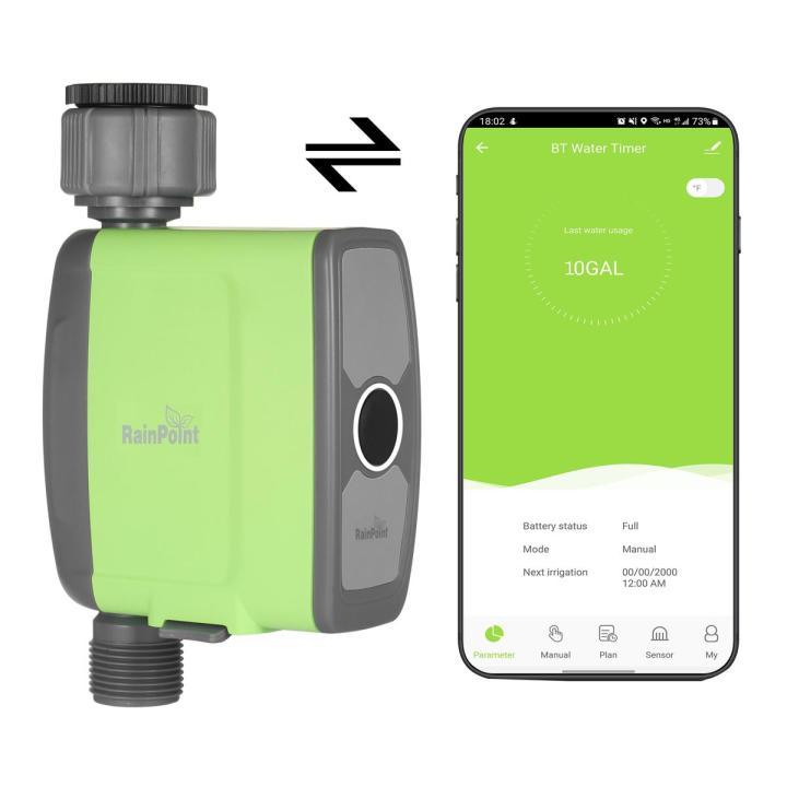 Programmable BT WiFi Water Timer Hose Faucet Timer Outdoor Operated Water Flow Meter Automatic Watering Sprinkler System