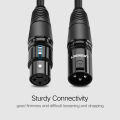 UGREEN 2Meter 3pin XLR Male to Female XLR Cable Microphone Sound Cannon Cable Plug XLR Extension Mikrofon Cable for Audio Mixer Amplifiers XLR Cord.