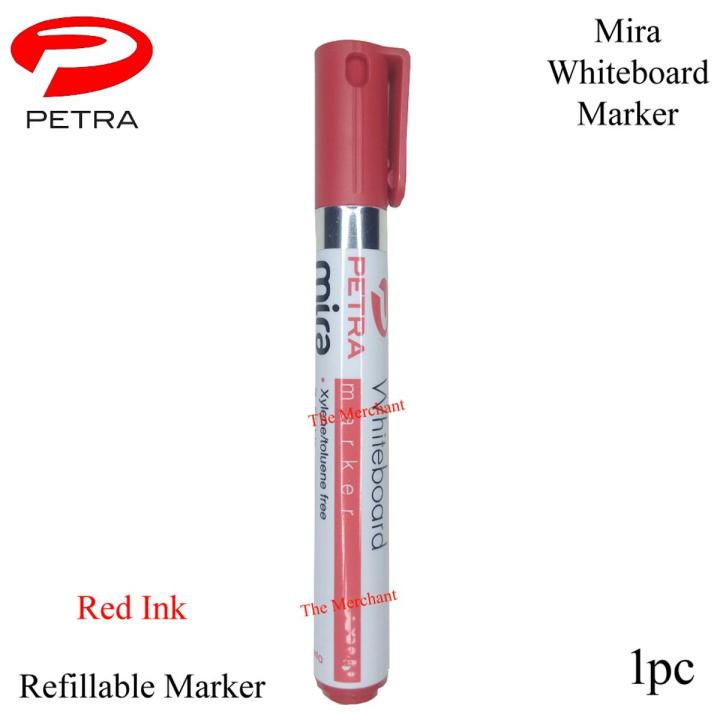Petra Mira Whiteboard Marker - Red Ink (Refillable)