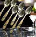 6 pieces Stainless steel Tea Spoon Set- Multi-Design 6-Inch For Kitchen and Dining-Chamis.