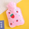 Hot Water Bag Explosion-proof Hand Warm Portable Plush Water Bag Compression Resistant Hand Warmer - 1pcs.