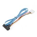 7 Pin SATA Serial ATA to SAS 29 Pin & 4 Pin Cable Male Connector Adapter-Blue. 
