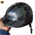 DFL / STM / SMS Cap Style New Version Bike Helmet Black colour 1 pcs Vespa or Scooty Helmet for man & Women. 
