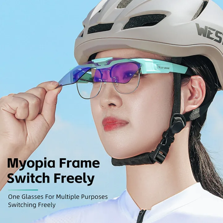 WEST%20BIKING%20Cycling%20Sunglasses%20Flip%20Up%20Photochromic/Polarized%20Lens%20Sunshades%20Glasses%20MTB%20Road%20Bike%20Fit%20Over%20Driving%20Goggles%20-%20Image%202